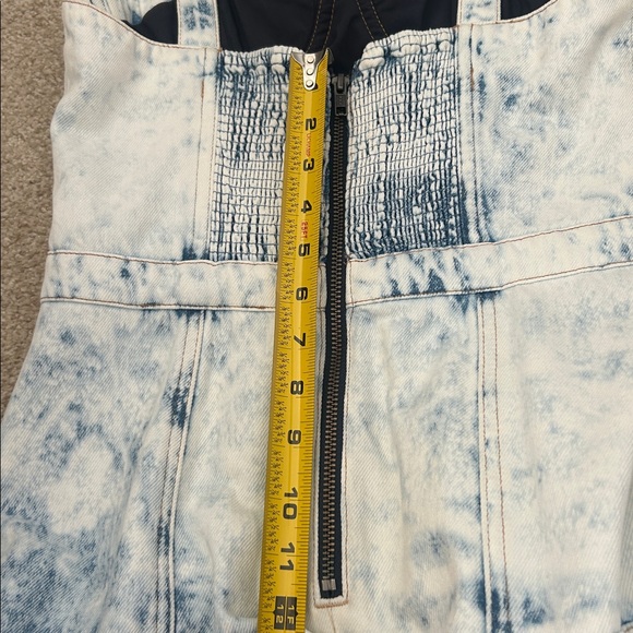 HEMMED Alice and Olivia Donella denim bustier high low dress - Picture 11 of 16